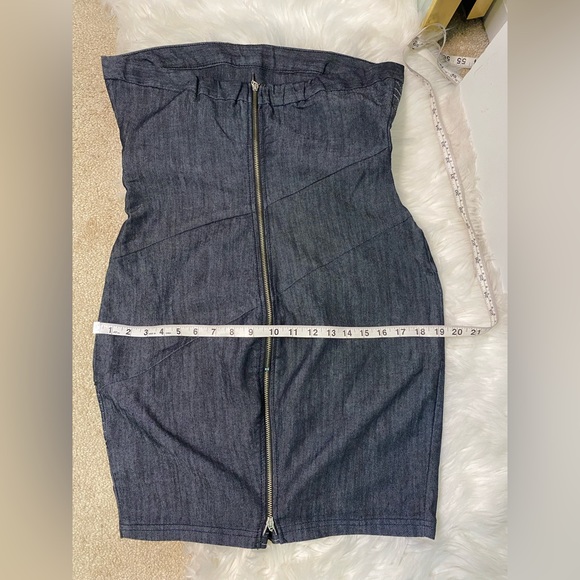 #165 THEORY Denim Strapless Dress size 6 - Picture 9 of 11